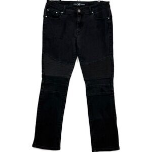 XRay‎ Jeans Men's 34x32 Black Stretch Denim Ribbed Waist & Thigh Panels
